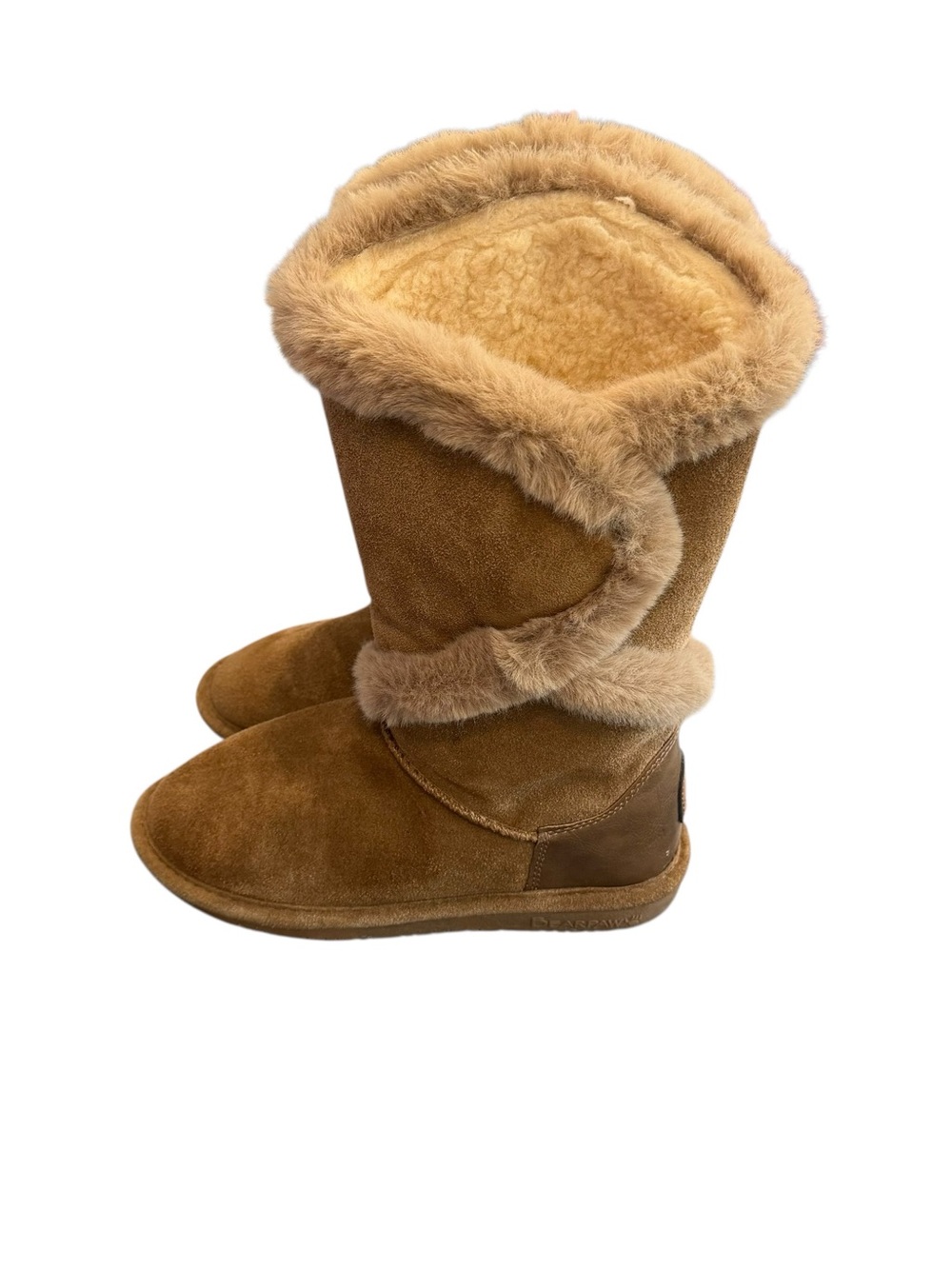 BearPaw Women's Kendall Winter Tall Pull-On Boots Plush Lined Boot in Light Tan - Picture 8 of 13
